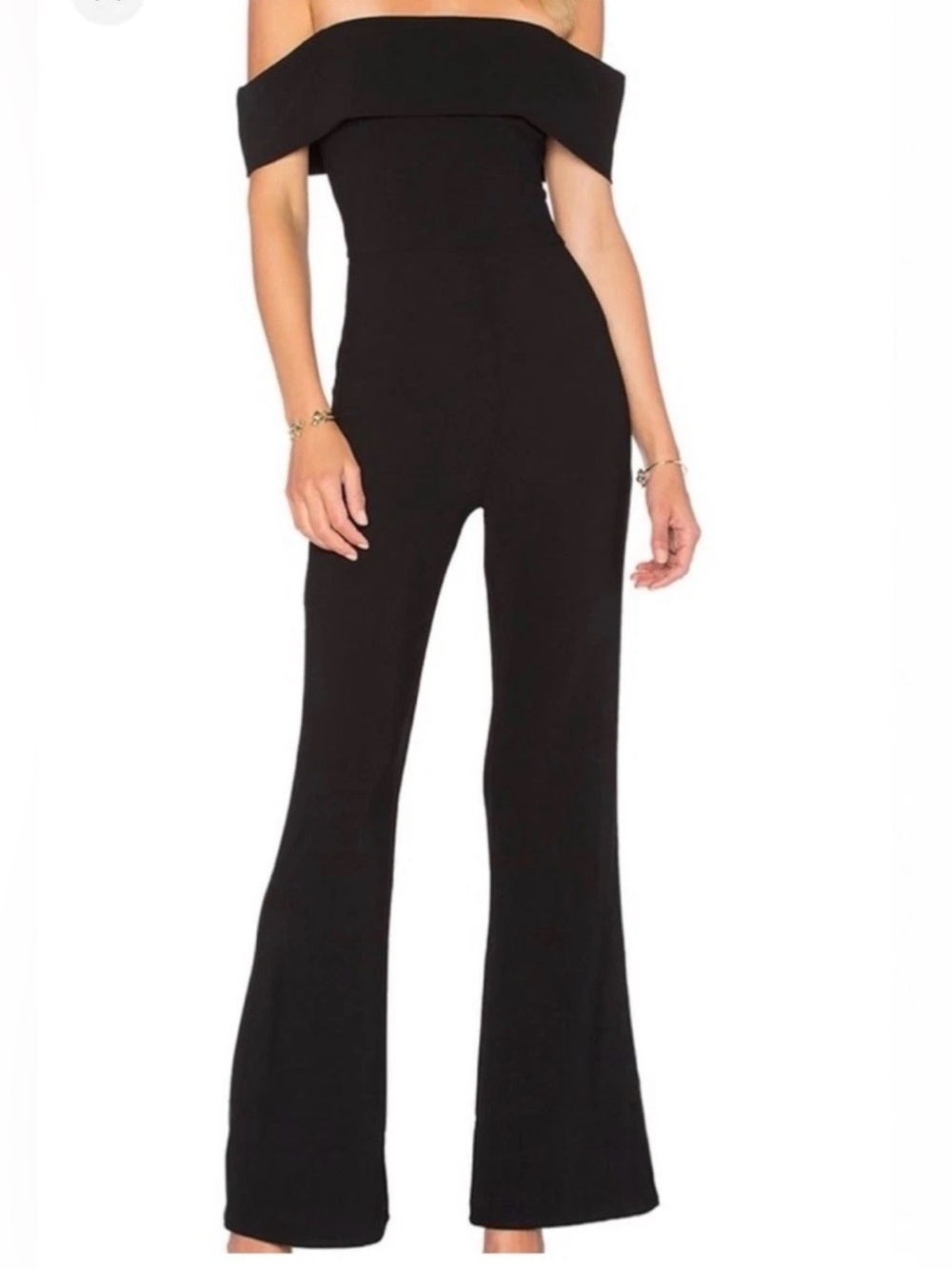superdown x Revolve Aubrey Off Shoulder Jumpsuit Black XS